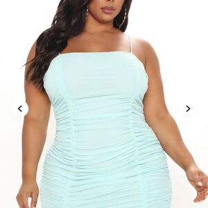 Fashion Nova Light Blue Mini Dress